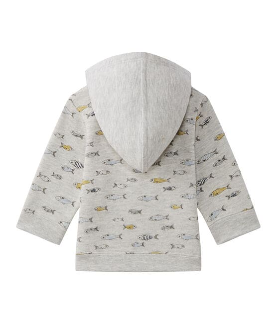 Sweat shirt à capuche bébé garçon gris BELUGA/blanc MULTICO
