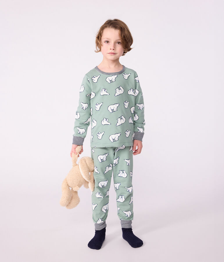 Pyjama enfant en molleton imprim&eacute; ours SAULE/ MULTICO
