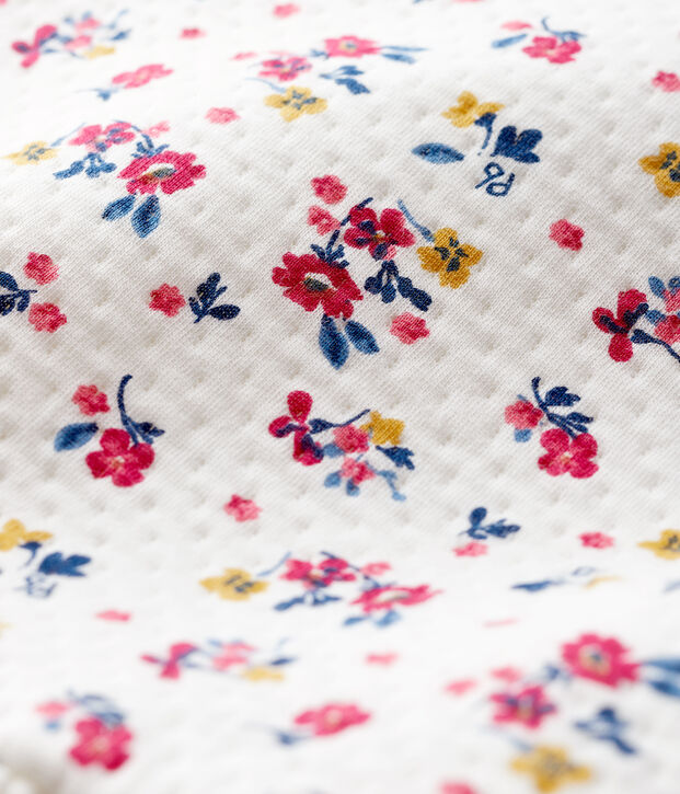 Robe manches longues b&eacute;b&eacute; fille blanc/multicouleur