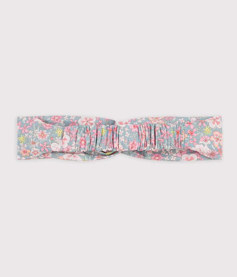 Bandeau enfant en popeline imprim&eacute; fleuri SPRAY/ MULTICO
