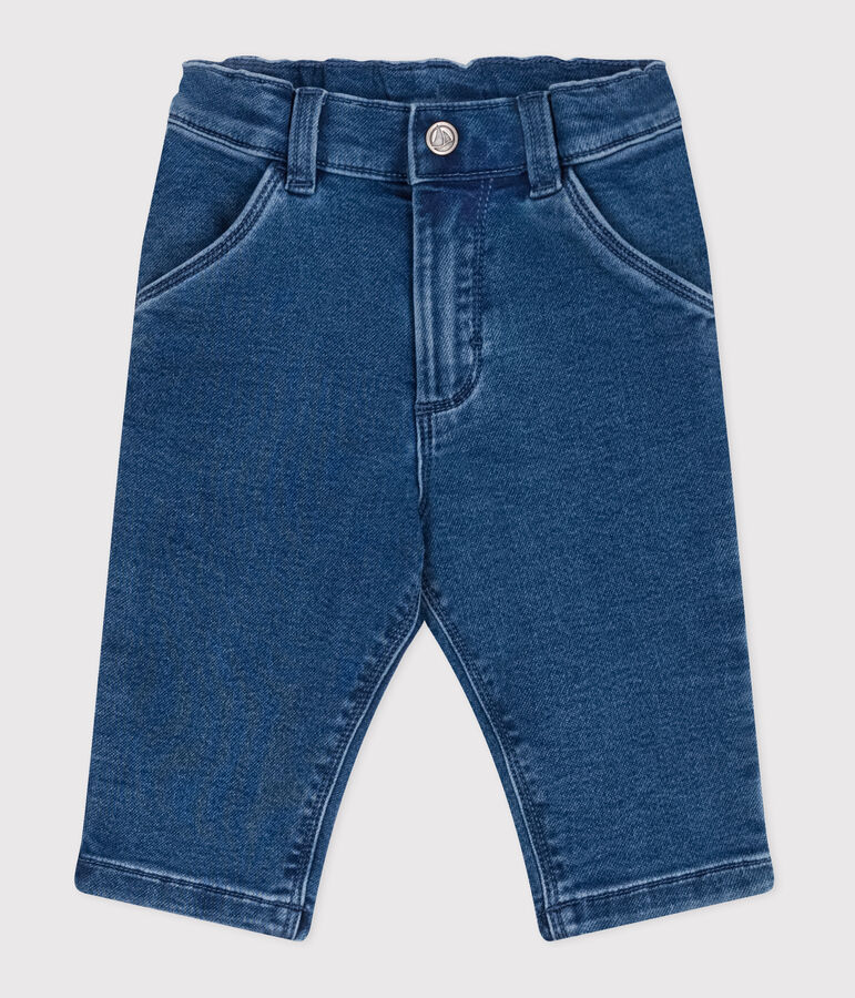 Pantalon b&eacute;b&eacute; en jean &eacute;lasthanne bleu BLEU DELAVE