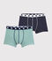 Lot de 2 boxers garçon en coton biologique et elasthanne variante 1