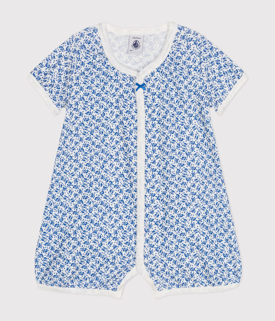 Combinaison courte en coton bébé bleu MARSHMALLOW/ INCOGNITO