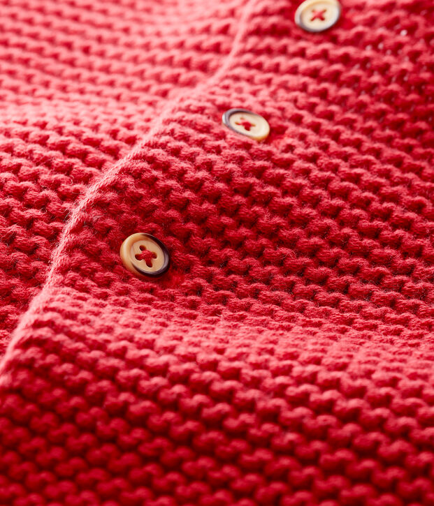 Cardigan laine et coton b&eacute;b&eacute; fille rose