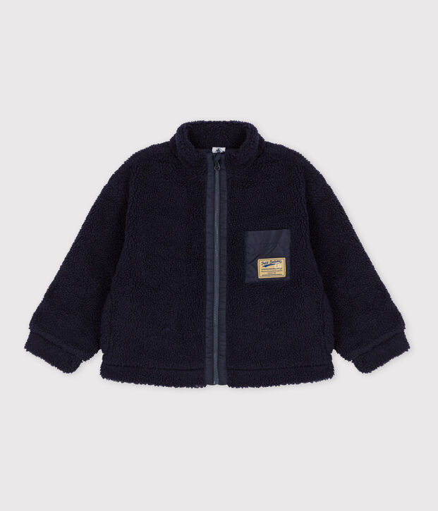 Veste en sherpa enfant gar&ccedil;on bleu