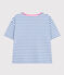 Tee-shirt le Boxy en coton rayé femme GAULOISE/ MARSHMALLOW