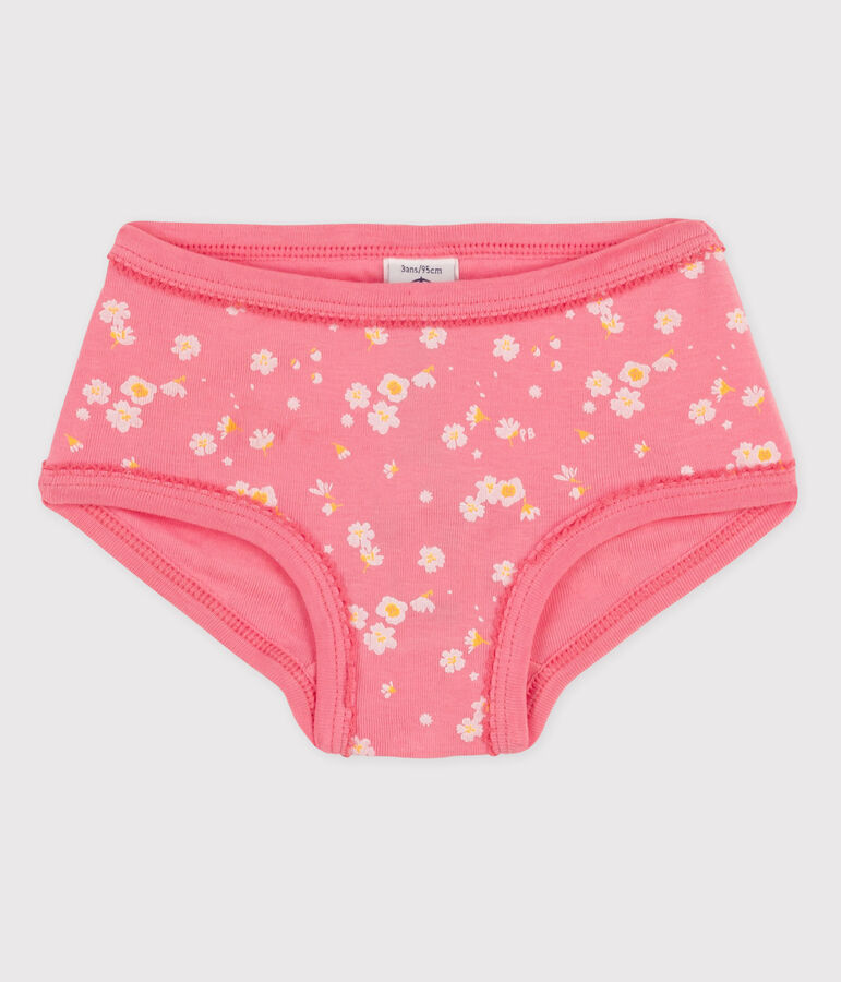 Culotte petite fille en coton rose GRETEL/&eacute;cru MULTICO CN