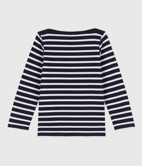 Marinière iconique en coton enfant fille bleu SMOKING/ ARGENT