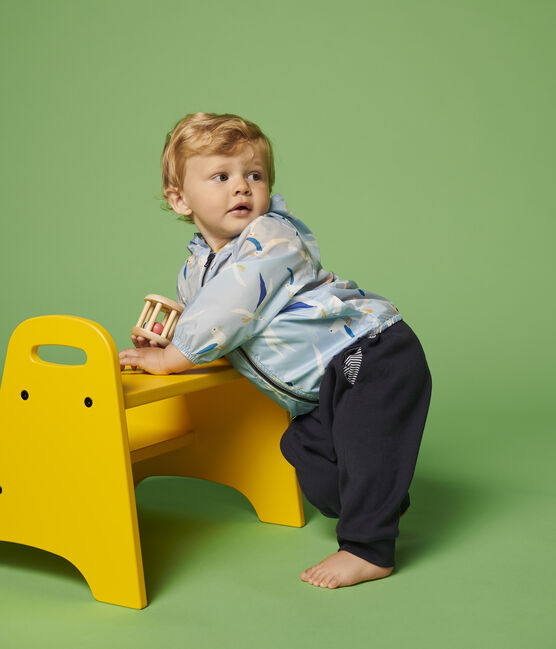 Pantalon bébé fille/garçon en molleton bleu SMOKING