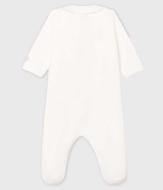 Dors-bien bébé en velours de coton biologique blanc MARSHMALLOW