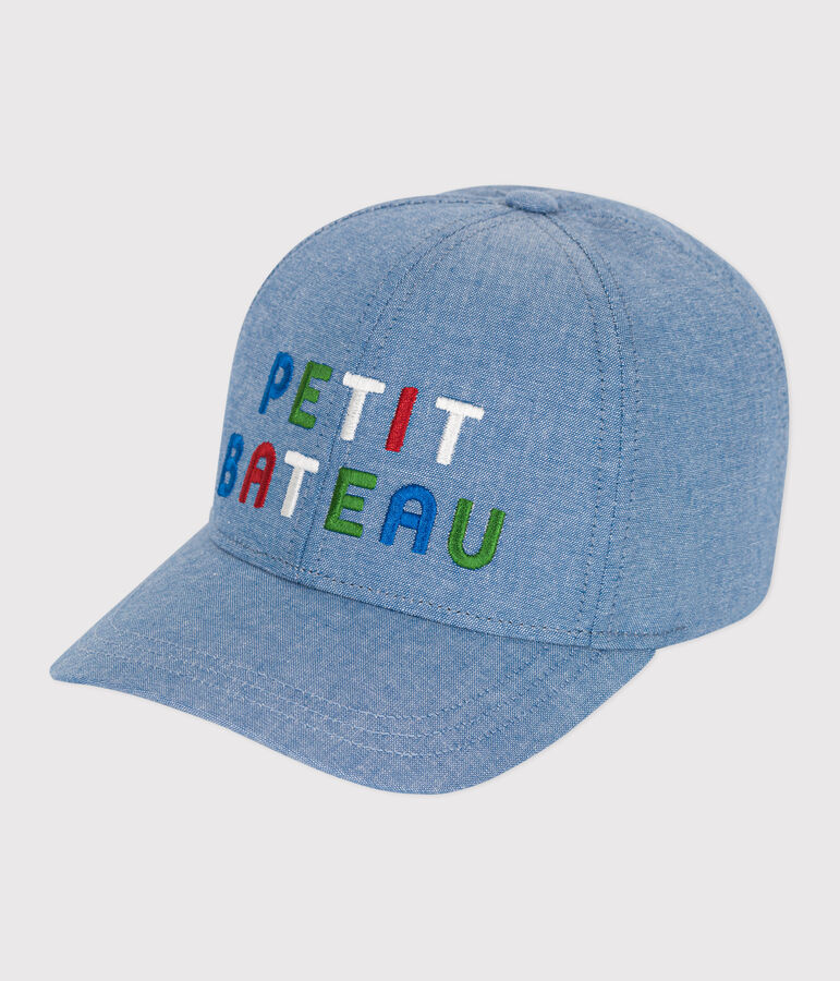 Casquette enfant en denim clair petit bateau DENIM TRES CLAIR