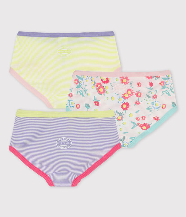 Trio de culottes petite fille multicouleur