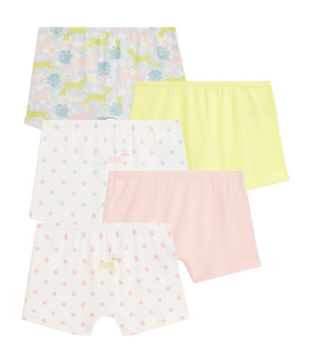 Lot de 5 shorties petite fille multicouleur