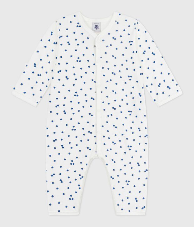 Pyjama b&eacute;b&eacute; en coton sans pieds imprim&eacute; blanc/multicouleur
