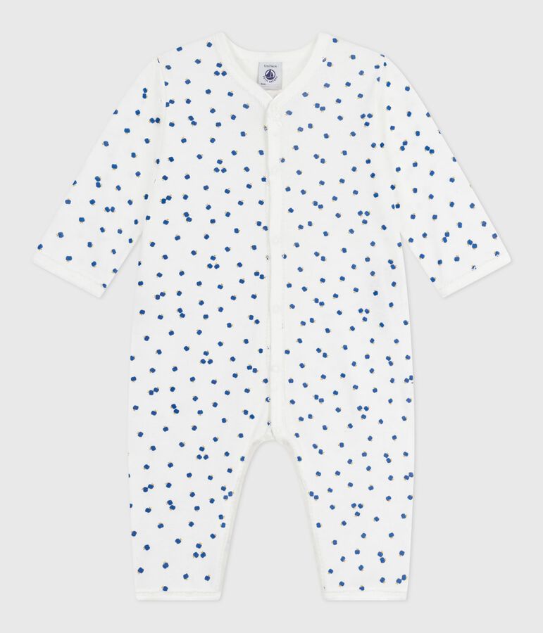Pyjama b&eacute;b&eacute; en coton sans pieds imprim&eacute; blanc/multicouleur