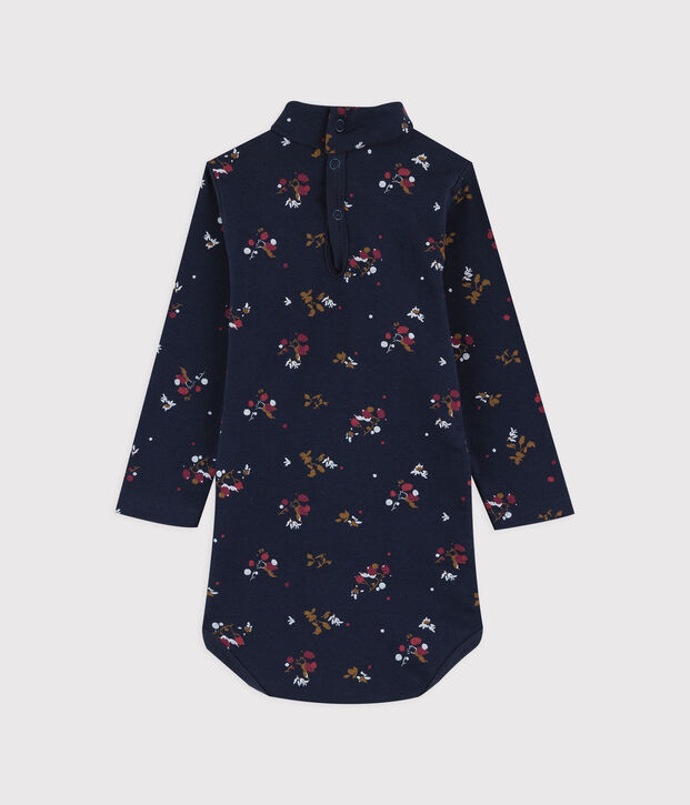 Body manches longues en coton b&eacute;b&eacute;. bleu/multicouleur