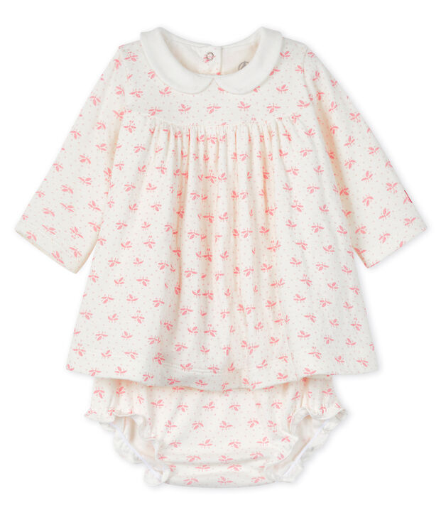 Ensemble 2 pi&egrave;ces b&eacute;b&eacute; fille blanc/rose