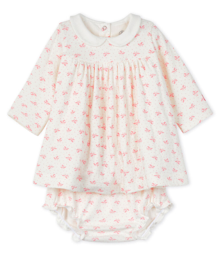 Ensemble 2 pi&egrave;ces b&eacute;b&eacute; fille blanc/rose
