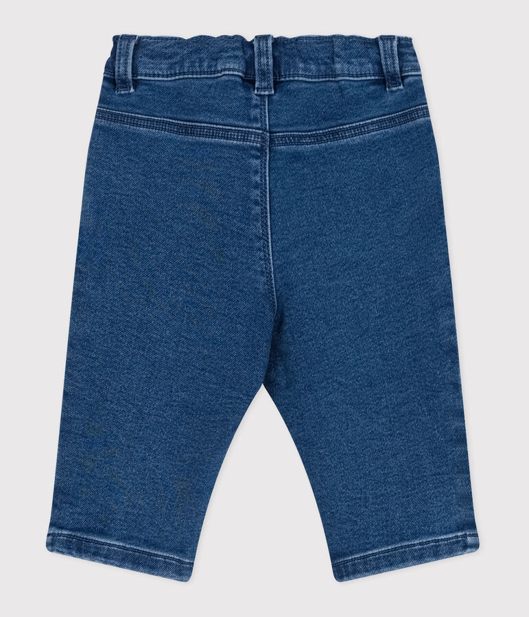 Pantalon b&eacute;b&eacute; en jean &eacute;lasthanne bleu BLEU DELAVE
