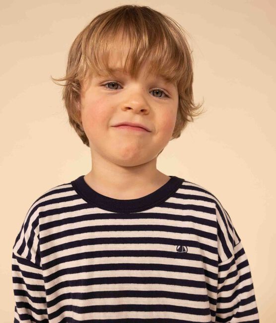 Tee-shirt manches longues en tubique enfant garçon bleu SMOKING/ AVALANCHE