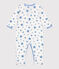 Pyjama bébé en velours étoiles blanc MARSHMALLOW/bleu ALASKA