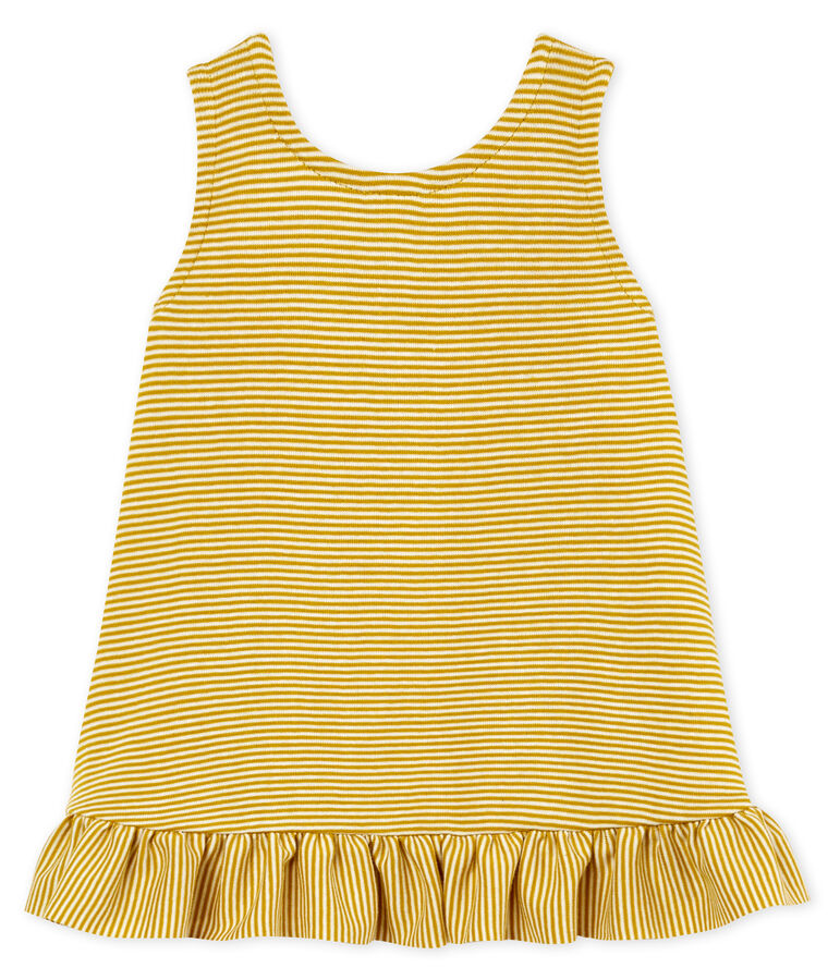 Robe sans manches b&eacute;b&eacute; fille vert/blanc