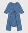 Bodyjama sans pieds en coton bleu BEACH/ MARSHMALLOW