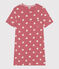 Chemise de nuit femme manches courtes imprimé cœurs rose ROSEWOOD/ MARSHMALLOW
