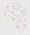 Pyjama imprimé motif nuage et arc-en-ciel en coton enfant blanc MARSHMALLOW/blanc MULTICO