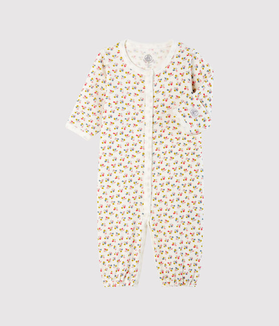 Combisac bébé en côte blanc MARSHMALLOW/blanc MULTICO