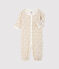 Combisac bébé en côte blanc MARSHMALLOW/blanc MULTICO
