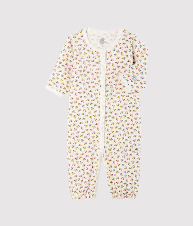 Combisac b&eacute;b&eacute; en c&ocirc;te blanc/multicouleur