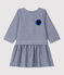 Robe en toile bébé. bleu SMOKING/blanc MARSHMALLOW