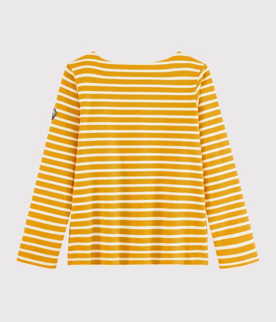 Marinière iconique Femme jaune BOUDOR/blanc MARSHMALLOW