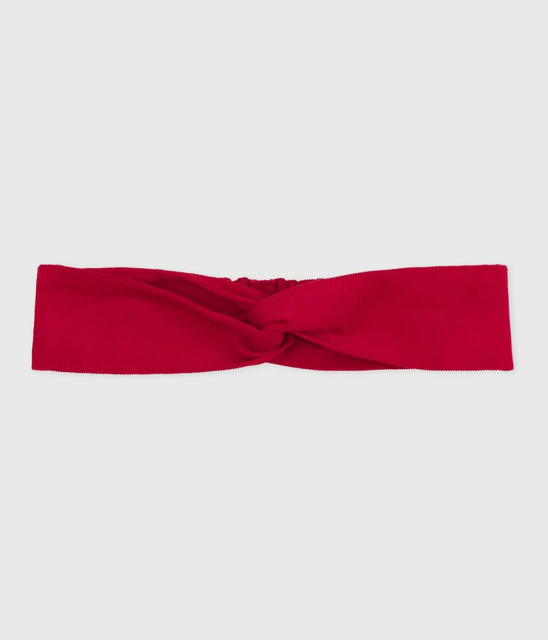 Bandeau enfant en velours rouge