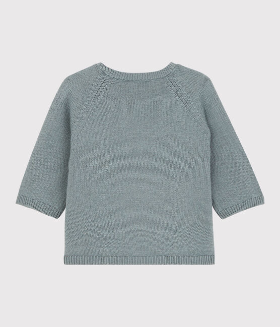 Cardigan ours bébé en tricot laine et coton gris SEDUMBLUE