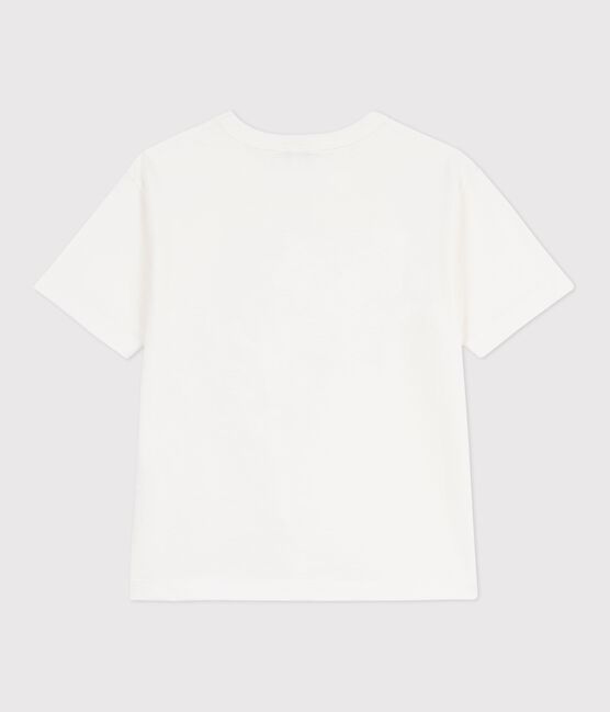 Tee-shirt enfant manches courtes en coton blanc MARSHMALLOW