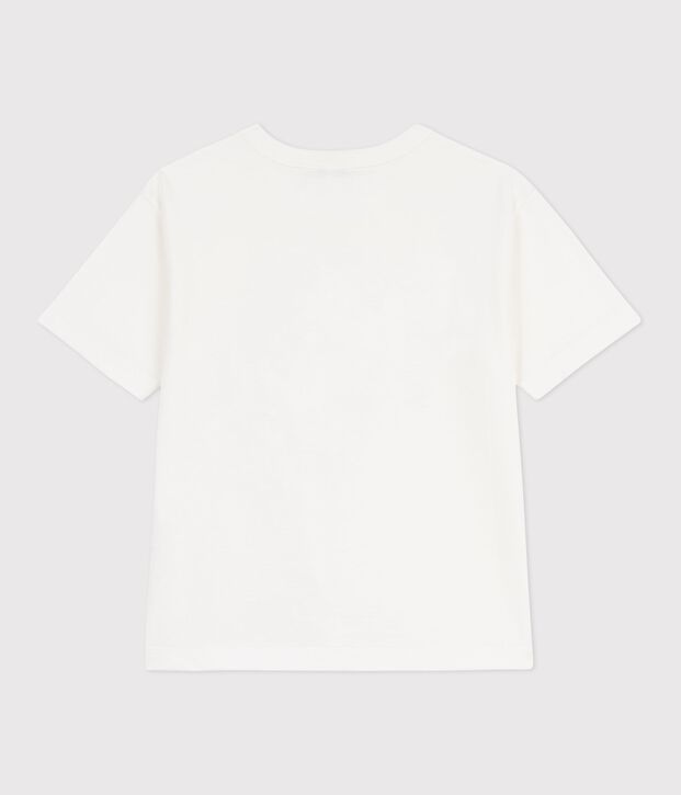 Tee-shirt enfant manches courtes en coton blanc