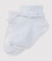 Chaussettes fille à dentelle blanc ECUME