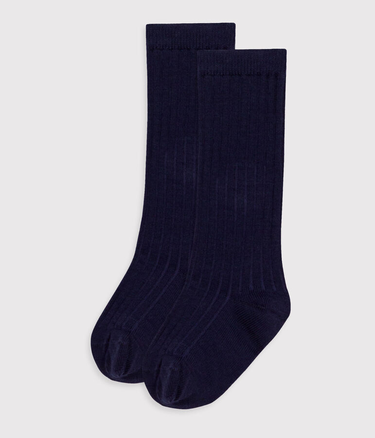 Chaussettes hautes b&eacute;b&eacute; en laine et coton multicouleur