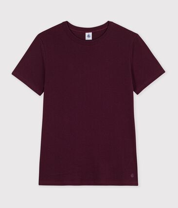 Tee-shirt femme en coton manches courtes uni