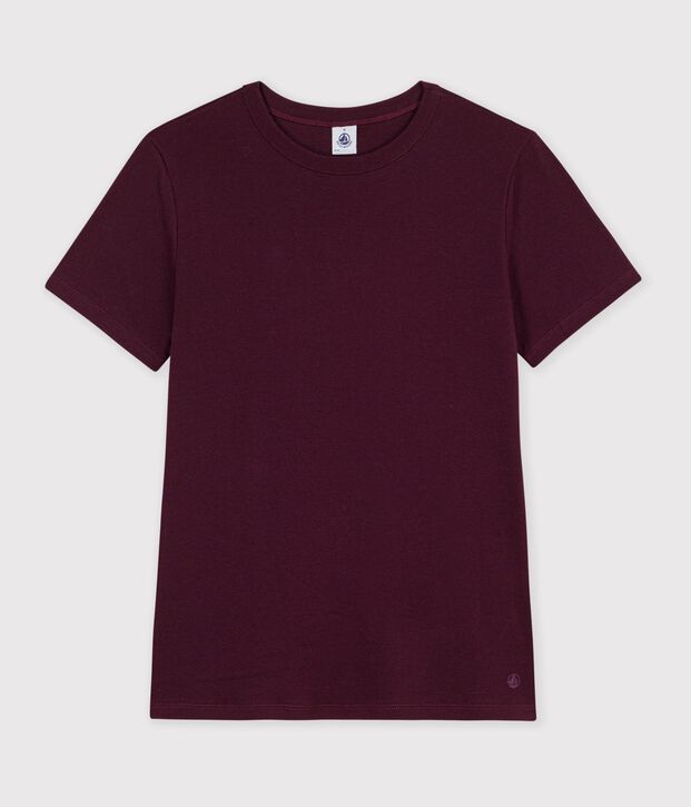 Tee-shirt femme en coton manches courtes uni MOON