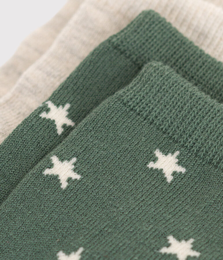 2 paires de chaussettes en coton &eacute;toiles b&eacute;b&eacute; variante 1