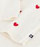 Ensemble 2 pièces bébé en tricot et cœurs brodés rouge MARSHMALLOW/ POMPEI