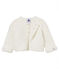 Cardigan point mousse b&eacute;b&eacute; mixte blanc