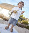 Chemise en piqué de coton bébé blanc ECUME