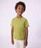 Tee-shirt enfant manches courtes en coton uni vert