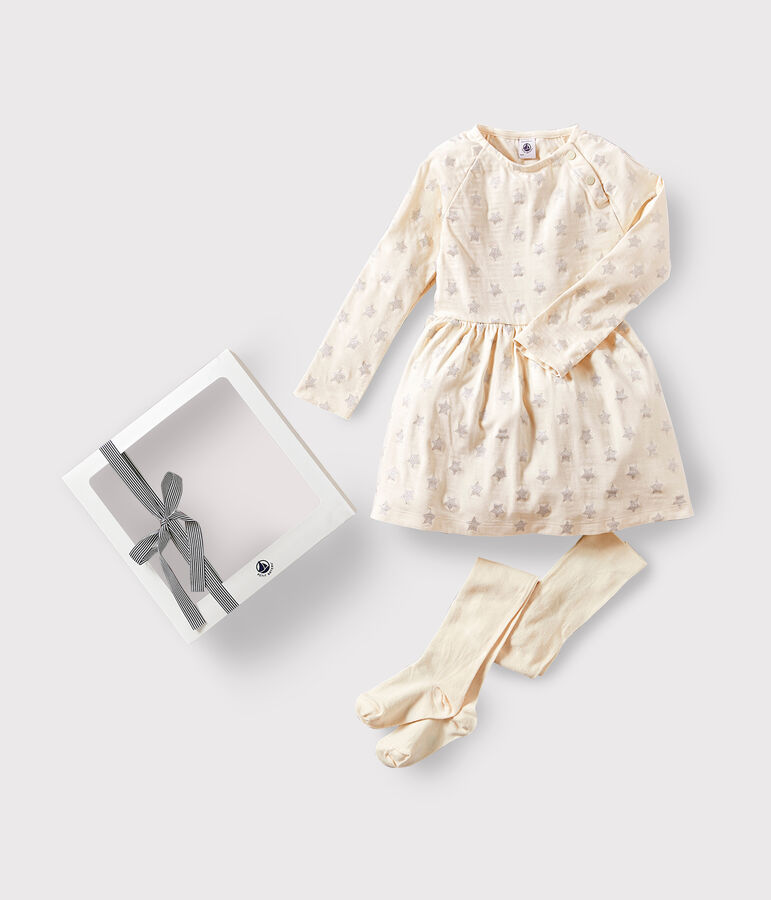 Coffret cadeau robe et collants enfant fille multicouleur