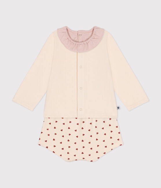 Ensemble 3 pièces en jersey léger bébé blanc AVALANCHE/ MULTICO