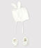 Lot bonnet et chaussons lapin bébé en tubique en coton biologique variante 1